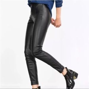 Faux leather leggings